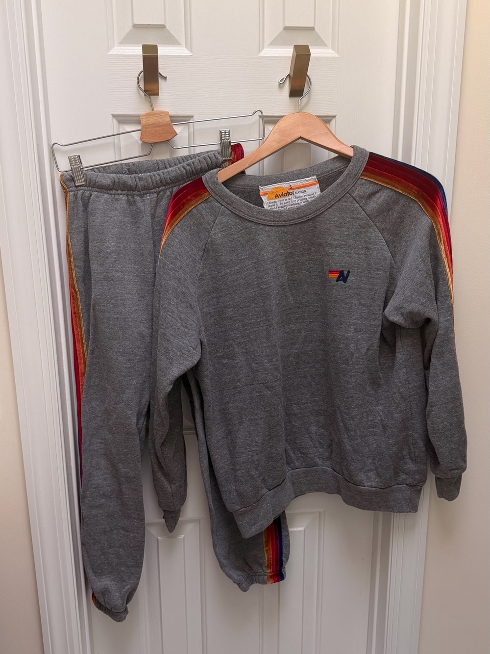 Aviator Nation Velvet Stripe Sweatset